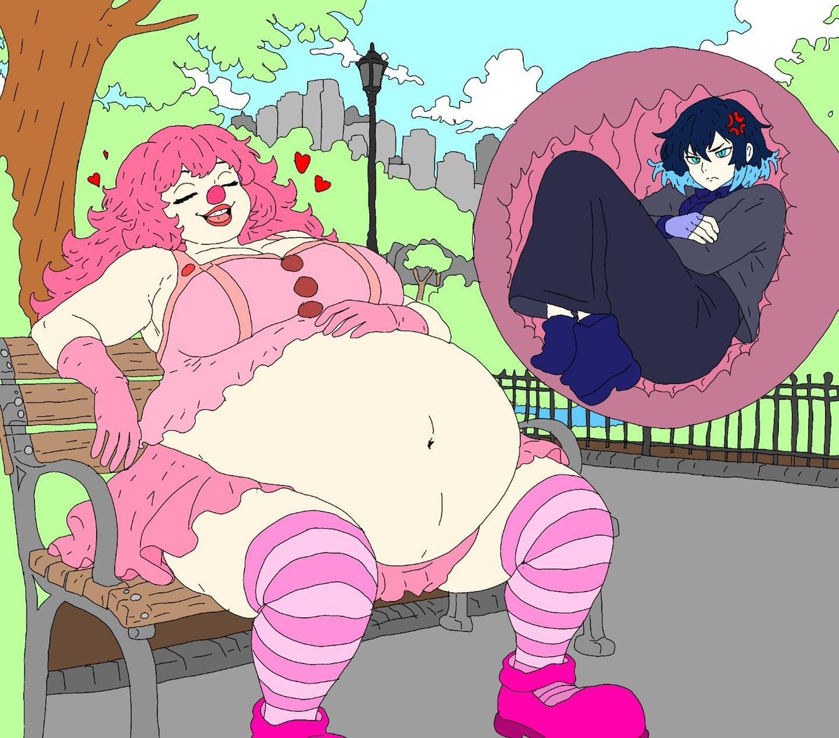 TheBubblyArtist's tweet photo. Clown Food
The Shrimp is Now Funny Fuel
Right in the tummy of @Vore_Guru [on insta for those who are seeing this on twitter/deviantart]

Likes, Reposts and Engagement Are appreciated  :>

Donate to My Kofi: https://t.co/JU7k2diSX6

#Vore #OC #Clown #clowngirl https://t.co/13TEvVEBEs
