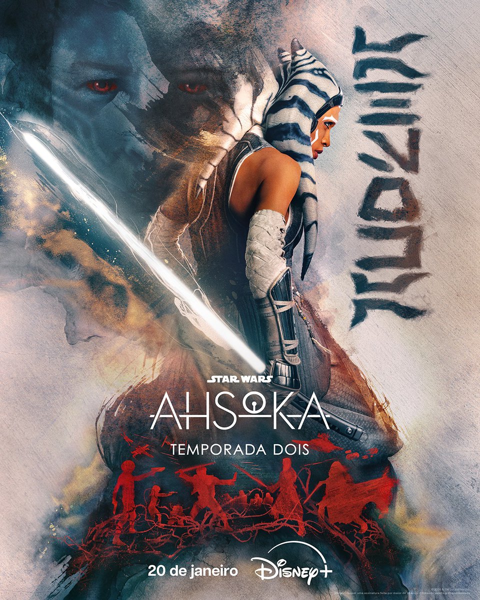 StarWarsBR's tweet photo. A guerra ainda não acabou.

#Ahsoka, temporada 2, em 20 de janeiro só no @DisneyPlusBR. #D23 https://t.co/RF7Hzmb7JE