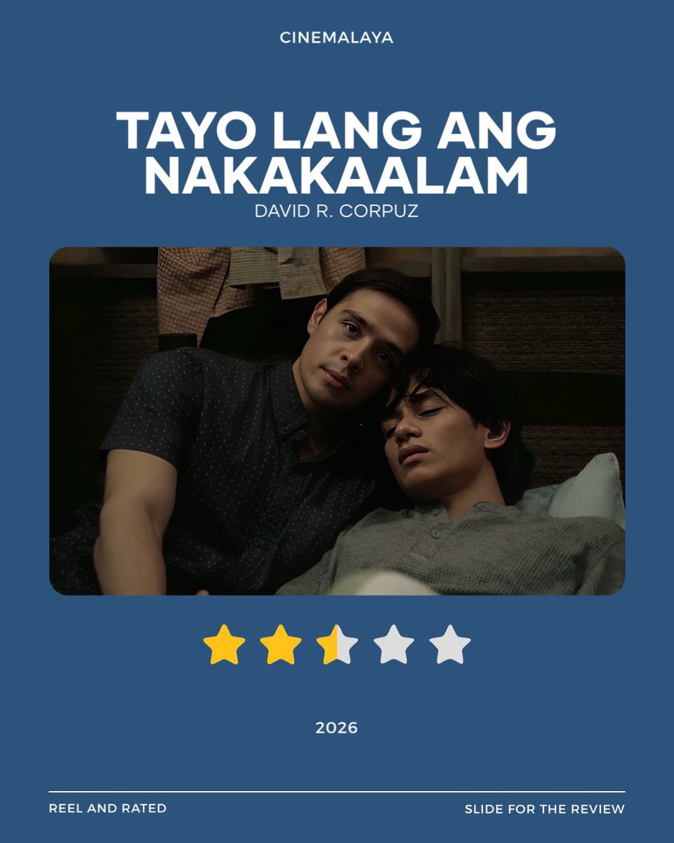 ReelandRatedPh's tweet photo. #TayoLangAngNakakaalam really wanted to move me, but I was frustrated by how little I actually cared. Its biggest emotional moments mostly fell flat, and the film stretched its grief far longer than necessary. The message mattered. I just wished there was more to know about them. https://t.co/Y6S4XtinD7