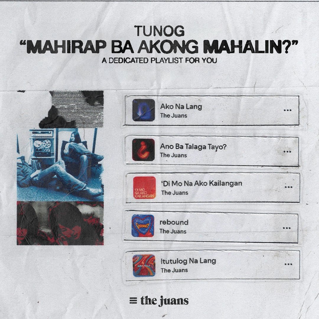 TheJuans_BAND's tweet photo. Para sa mga puso na hanggang ngayon, may hinihintay pa rin.

Tara, samahan namin kayong mag-yearn ngayong Saturday. ▶️: https://t.co/RqxrfhATi6 https://t.co/Sje3oUBRzv