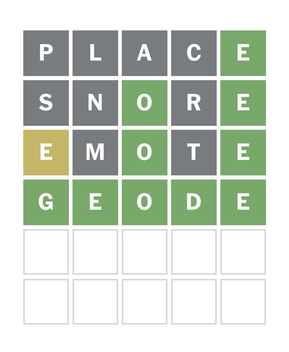 murphutd's tweet photo. @Duncpowellbush Love it dunc. Got it in four as well today. 99 skill according to wordle bot. Smashed it. https://t.co/ncIv9Ihdjt