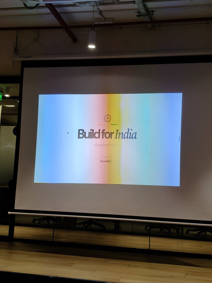 taashuu_'s tweet photo. I'm at Build for India Blr edition. Come say hi if you are also here 👋🏻
#GrowthX
#BuildForIndia https://t.co/J9t77KSOeX