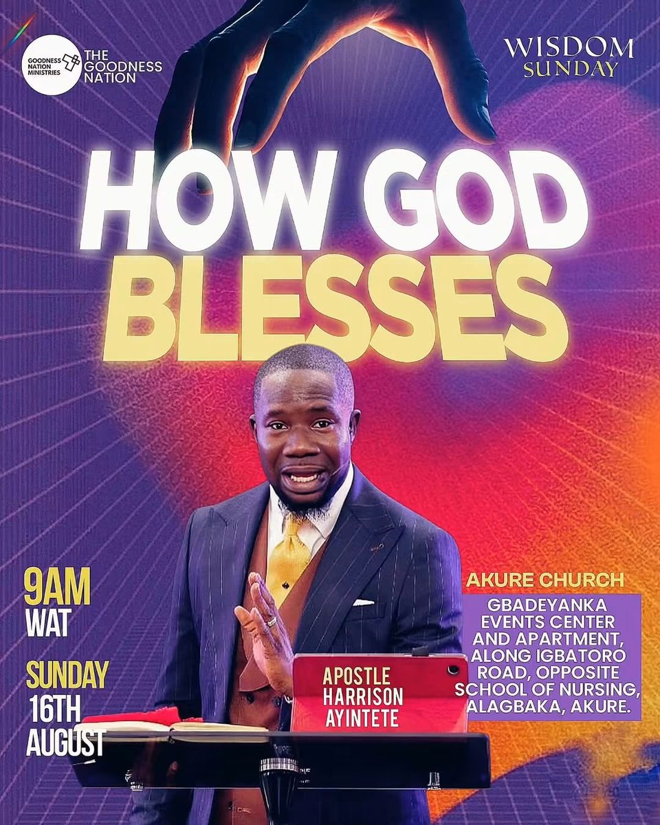 GoodnessNation's tweet photo. If we don’t follow God’s ways for success, satan will manipulate us to serve money!

If we don’t understand how God blesses, we will follow satanic pathways or we will be frustrated in our search for success and material blessings.

Join us tomorrow. At our Lekki church, 10AM. https://t.co/57lU1VHcNc