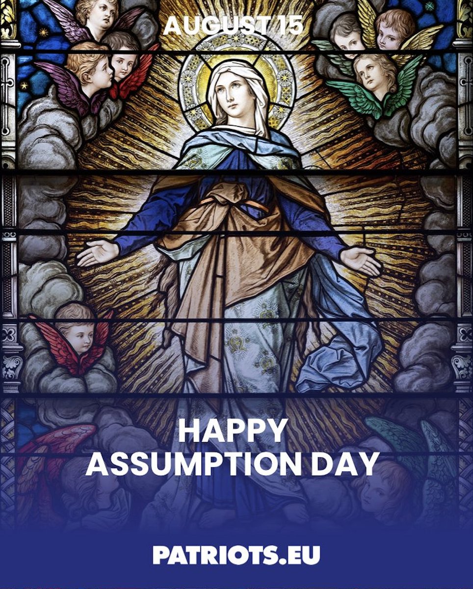 PatriotsEU's tweet photo. 🌟 Happy Assumption Day 🌟

Today, we celebrate the Assumption of Mary into Heaven.

A day of light, hope and gentleness. https://t.co/dOElllOYAi