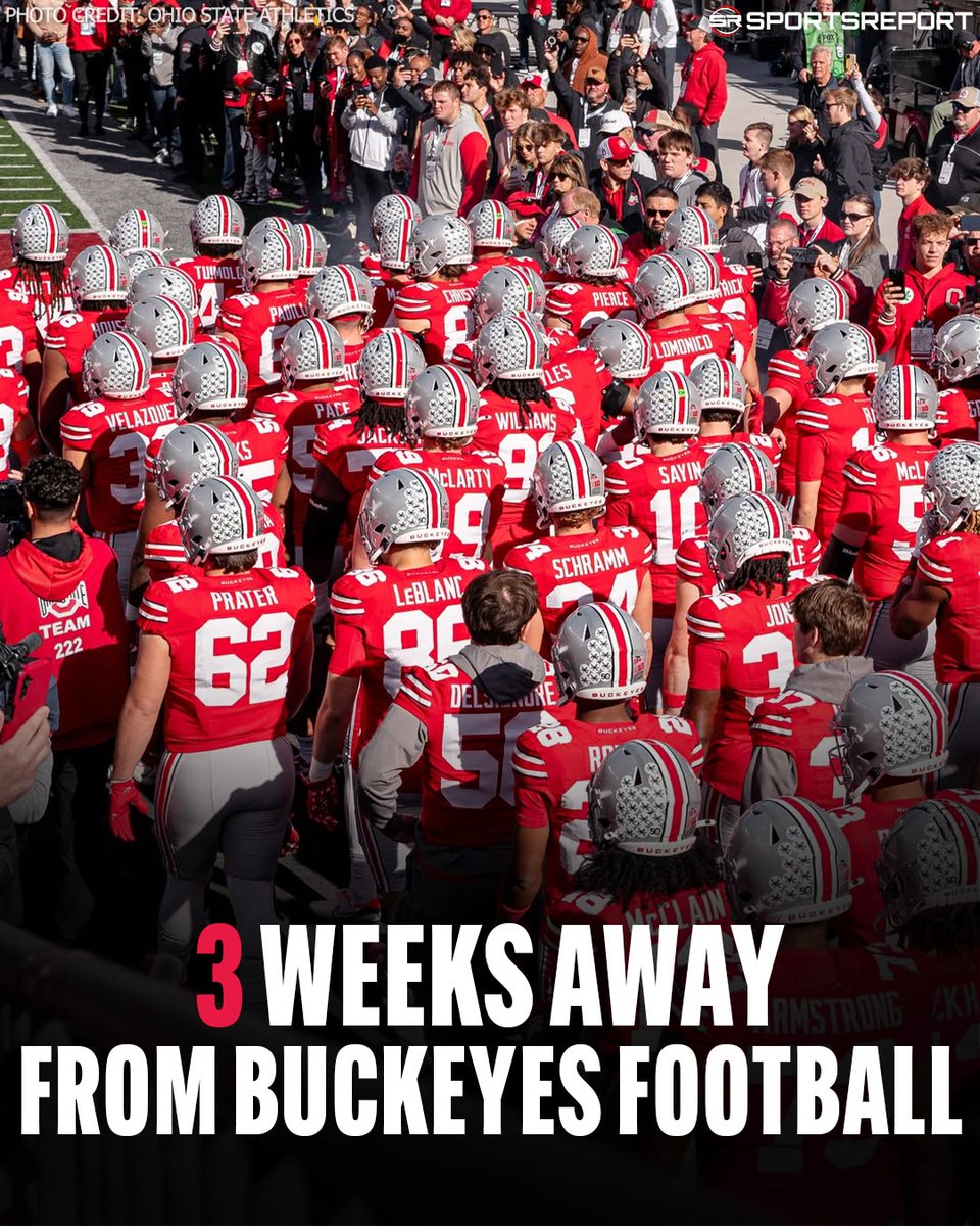 SRBuckeyes's tweet photo. Only 3 weeks until Ohio State football! 💥 https://t.co/OAFlSijoq3