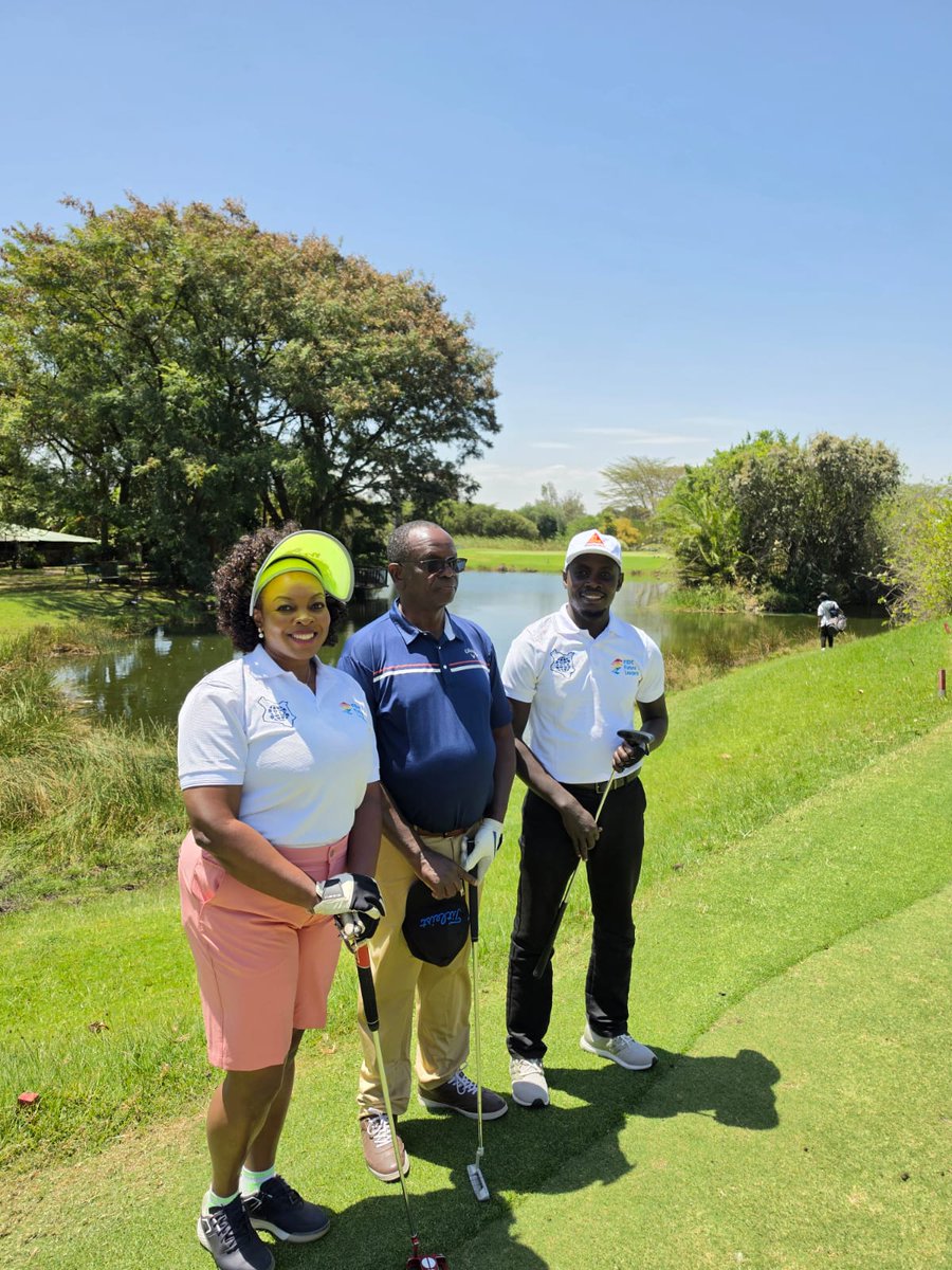 ACEK1968's tweet photo. And what better way to wrap up the 5th Annual #ACEKConference2026 than with a round of golf? 

ACEK President Eng. Gabriel W. Jabongo and Chairperson, Function & Conference Committee, Eng. Yolanda Muyonga teed off at Great Rift Valley Lodge, as delegates took time to unwind, connect, and enjoy the final moments of the conference.

After three days of insightful conversations, learning, and networking, it was a relaxed and fitting way to bring #ACEKConference2026 to a close.

#ACEKinNaivasha