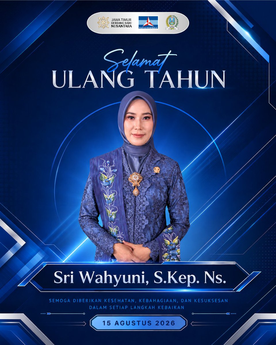 Fpd_DPRDJatim's tweet photo. Selamat Ulang Tahun, Bu Sri Wahyuni, S.Kep.Ns. Semoga senantiasa diberi umur panjang, kesehatan dan dilindungi dalam setiap langkah demi rakyat Jawa Timur🙏🏻

#fpddprdjatim #dprdjatim #demokratjatim #pdemokrat #demokrats14p https://t.co/TwHmUgkV8B