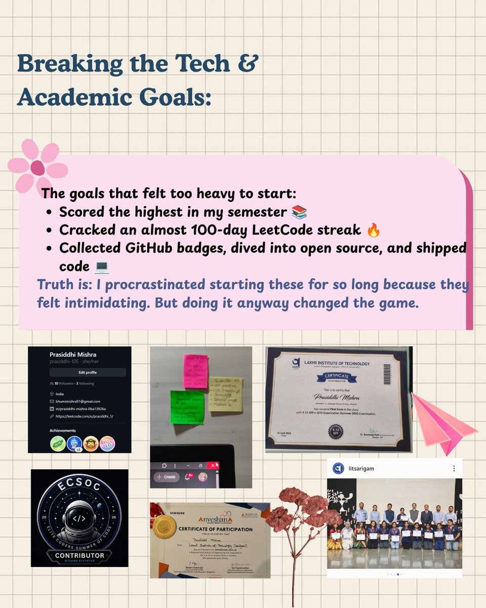 PrasiddhiMishra's tweet photo. GWY Fellowship 2.0 - #DoItAnyway campaign✅ by DoraDAO! 🚀

I stared at this vision board for months, convinced I wasn't "ready" yet. Turns out ready was never coming — I just had to start anyway. 🌱💕

#DoraDAO #GirlsWhoYap #DoItAnyway
@connectdoradao ✨ https://t.co/3LYCs0EEG5