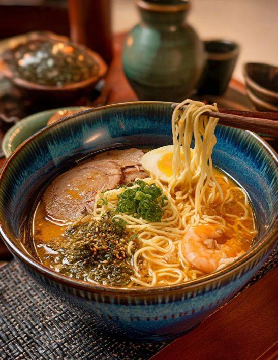 Kcarter7723's tweet photo. [Late-night bite hits different when the ramen’s steaming, the table’s warm, and silence tastes like comfort.]， https://t.co/0iNP3isup9