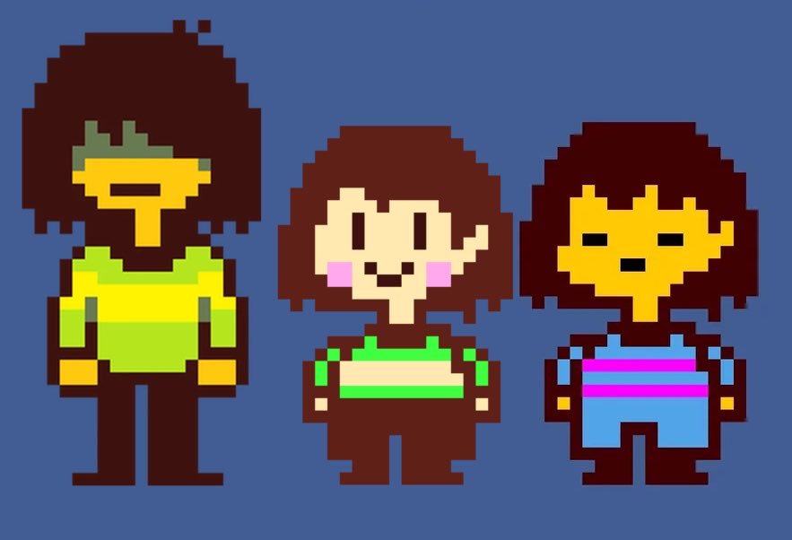 CepixLCP's tweet photo. Si KFC se llegará a juntar, me gusta pensar que sería Chara hablando sole mientras Frisk solo escucha y Kris odiando todo y a todos, algo así https://t.co/Wa5VnNXCRs