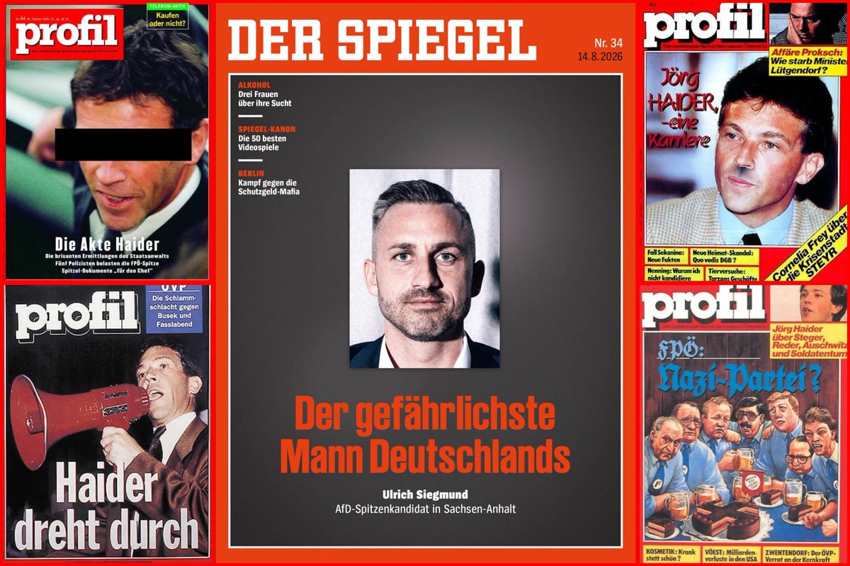 LaufhausKoenig's tweet photo. ..wenn's um #Nazi G'schichten #knowhow geht liebe #Piefke Magazin Macher & innen, sind wir euch in #Österreich um fast 30 Jahre weit voraus, denn das, was DER SPIEGEL gerade tut, nämlich den #Traumschwiegersohn aller #Ossi Mütter, den #Rechtspopulisten und #Feschisten, den #AfD https://t.co/9zVBs2mLwd