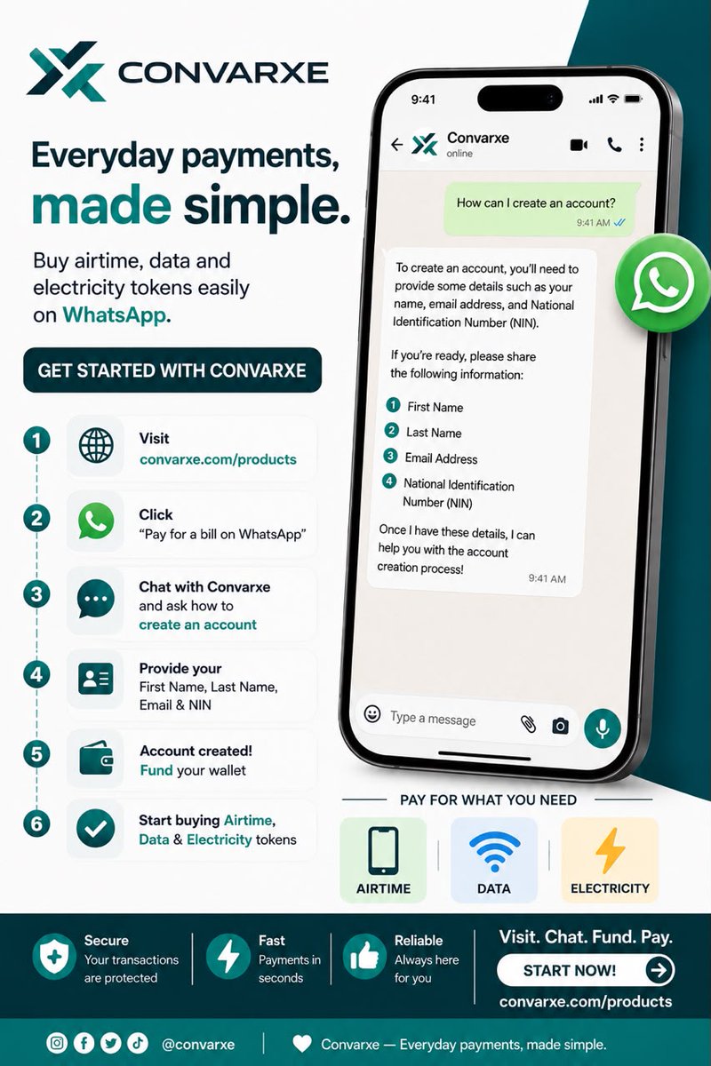 aromeuloko00's tweet photo. Started working on this WhatsApp bills payment agent since January and just went Live with the product. So, I built an AI agent that can help you buy airtime, data and electricity (more bills to come) via whatsApp. Check it out yourself https://t.co/i76oyJbEuG https://t.co/tGyrfRuwEz