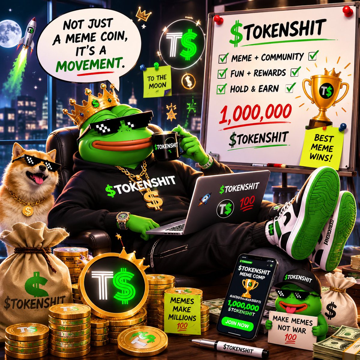 CryptoShantoX's tweet photo. @Tokenshit_ just Fun Boss😂🤝 https://t.co/9pwFR7nnoJ