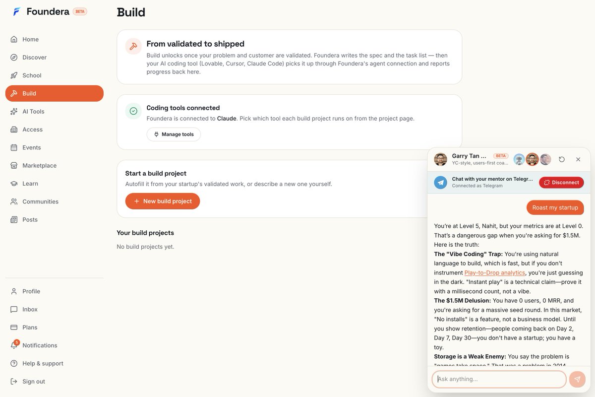 cemnahit's tweet photo. You started a project but are you solving a real problem?  

Find out with Foundera, it is built by founders for founders.  

Foundera will help you to validate your idea, and build the right solution for a real problem.  

Do not waste time, fail or succeed faster. 👇

Start using now: https://t.co/HKlM5G2O6x
