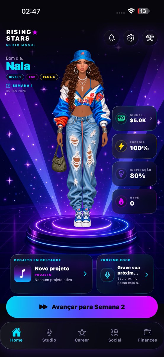 EraForgeStudios's tweet photo. Dev Diary #01 — Avatars are finally coming together. 🎮✨

The new Home now supports both female and male characters, with modular clothing, hairstyles, accessories and distinct visual identities for each artist.

The goal is simple: your character shouldn’t feel like a generic avatar wearing different clothes. They should actually feel like your artist.

Still a lot to build, but seeing the system working inside the game for the first time feels huge.

Rising Stars: Music Mogul ⭐

#gamedev #indiedev #indiegame #RisingStars