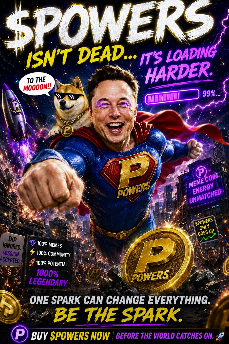 FlvaOtisoad's tweet photo. Y’all really thought $POWERS was finished? 😂
The timeline got quiet… so I’m turning the volume ALL THE WAY UP. ⚡️

Who remembers $POWERS? 👀
Drop a ⚡️ if you’re still watching.

#POWERS #MemeCoin #CryptoTwitter https://t.co/k1LeZqVZF8