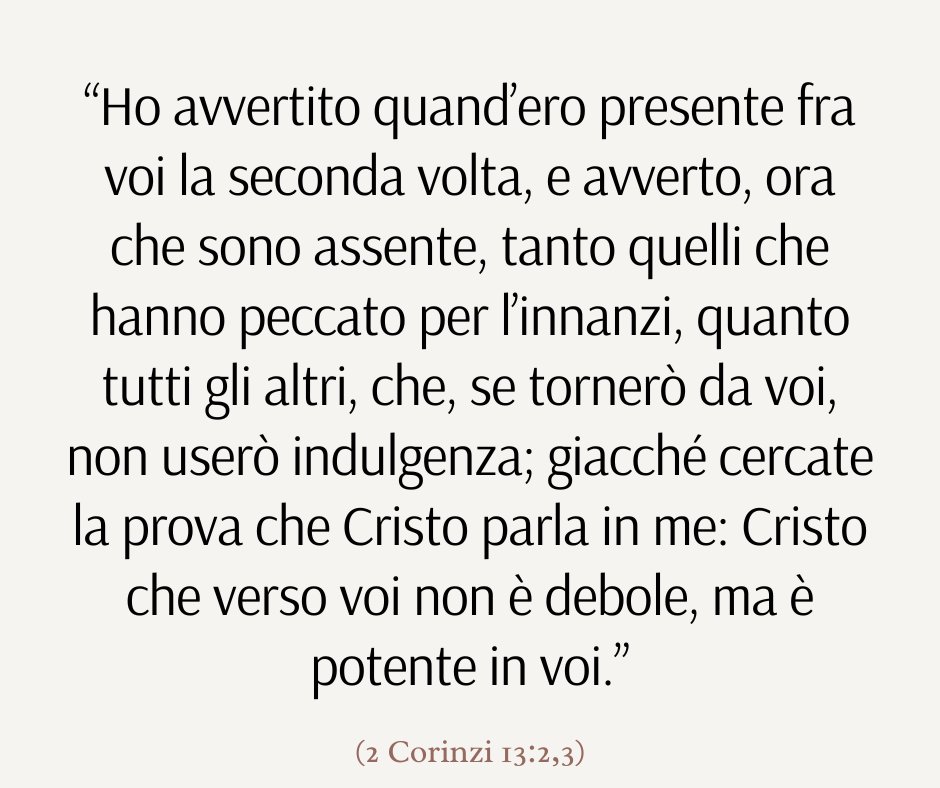 butindaro's tweet photo. 2 Corinzi 13:2,3 #Bibbia https://t.co/k0OJNTYutS