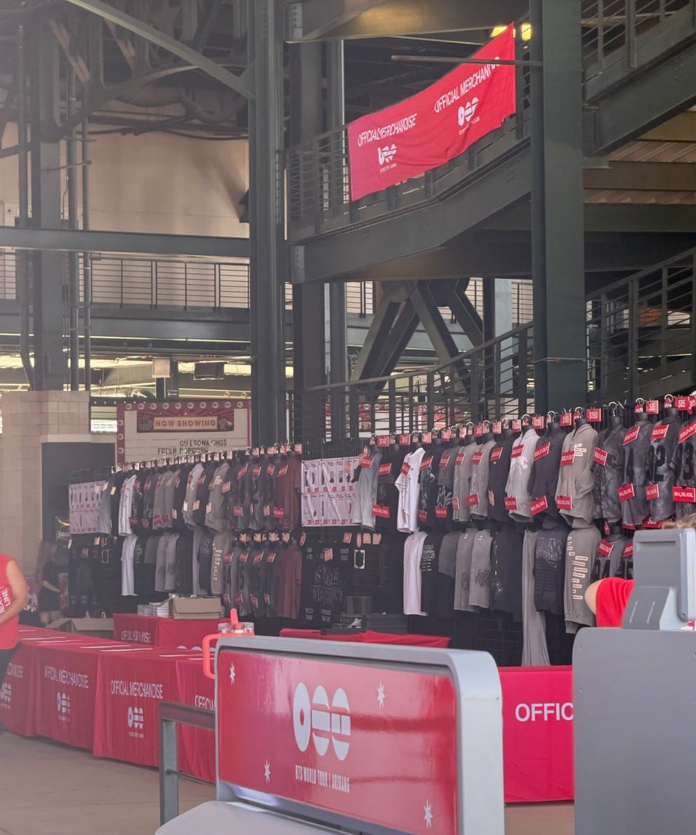 tksovers's tweet photo. All the merch still on the stands?? the boycott worked !! 

Good job Arlington Armys yall on fire 🔥 https://t.co/49hvCFl4Ar