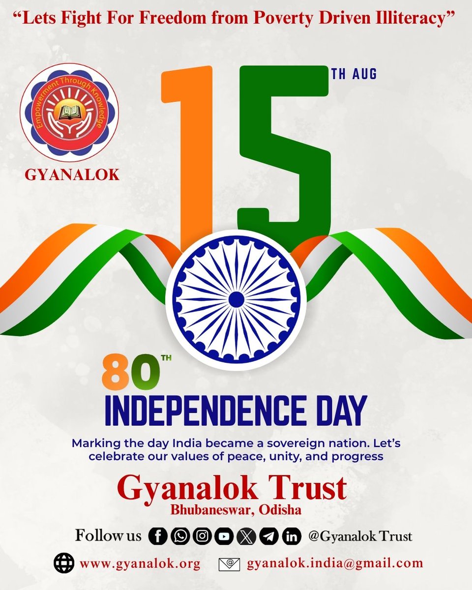 GyanalokThrough's tweet photo. Happy Independence to all... https://t.co/Y5GJ9sq6Kv