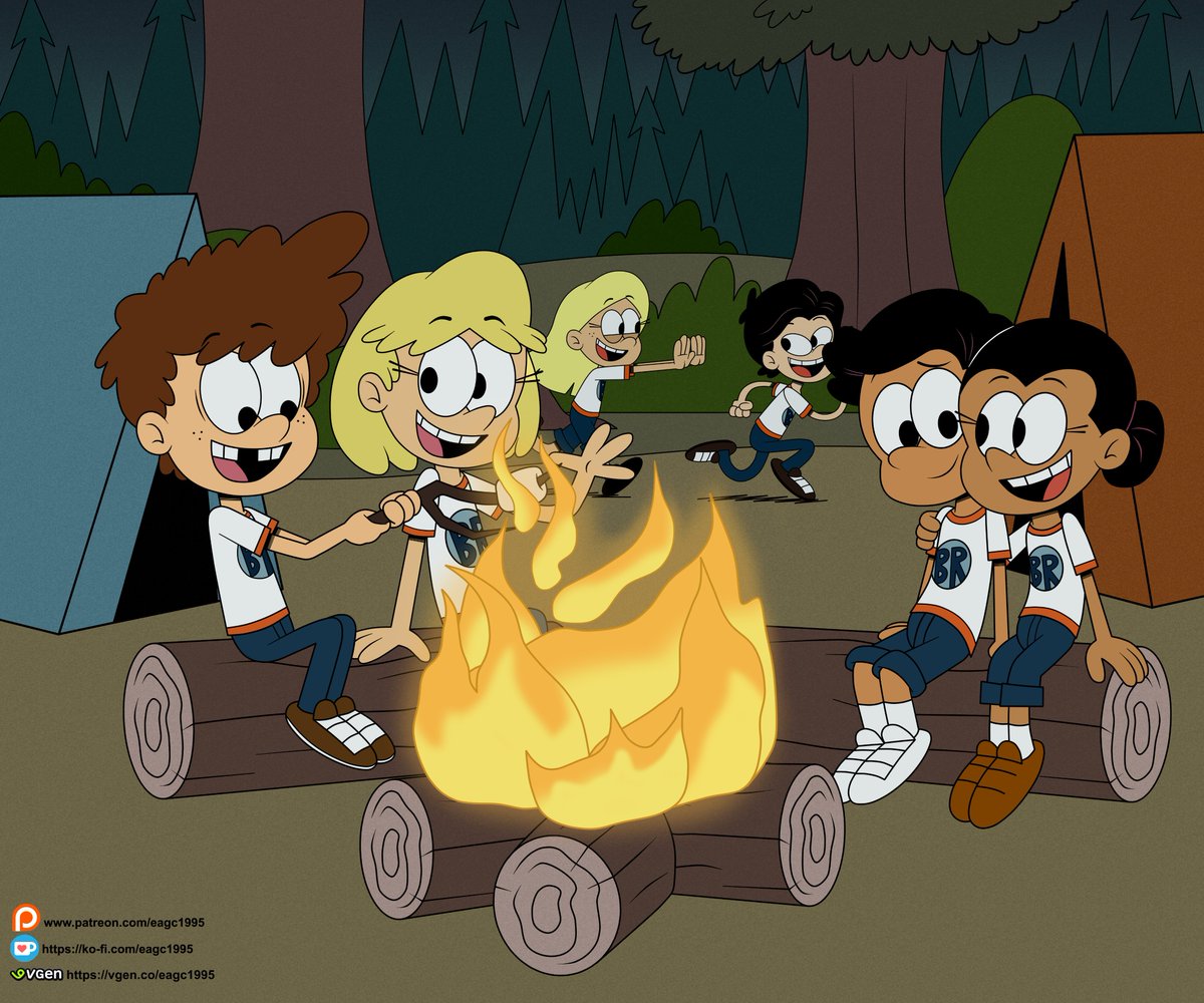 eagc1995's tweet photo. (VGen Commission) Camping

Commissioned by an ThePkmnYPerson

Yeah these are kid versions of Lynn Sr, Rita Loud, Maria Santiago, Arturo Santiago, Stanley Chang and Becca Chang camping at a fireplace

#TheLoudHouse #TheCasagrandes #Nickelodeon #Nicktoons #2DArt #MyArt #FanArt https://t.co/ZrvcO8sB41