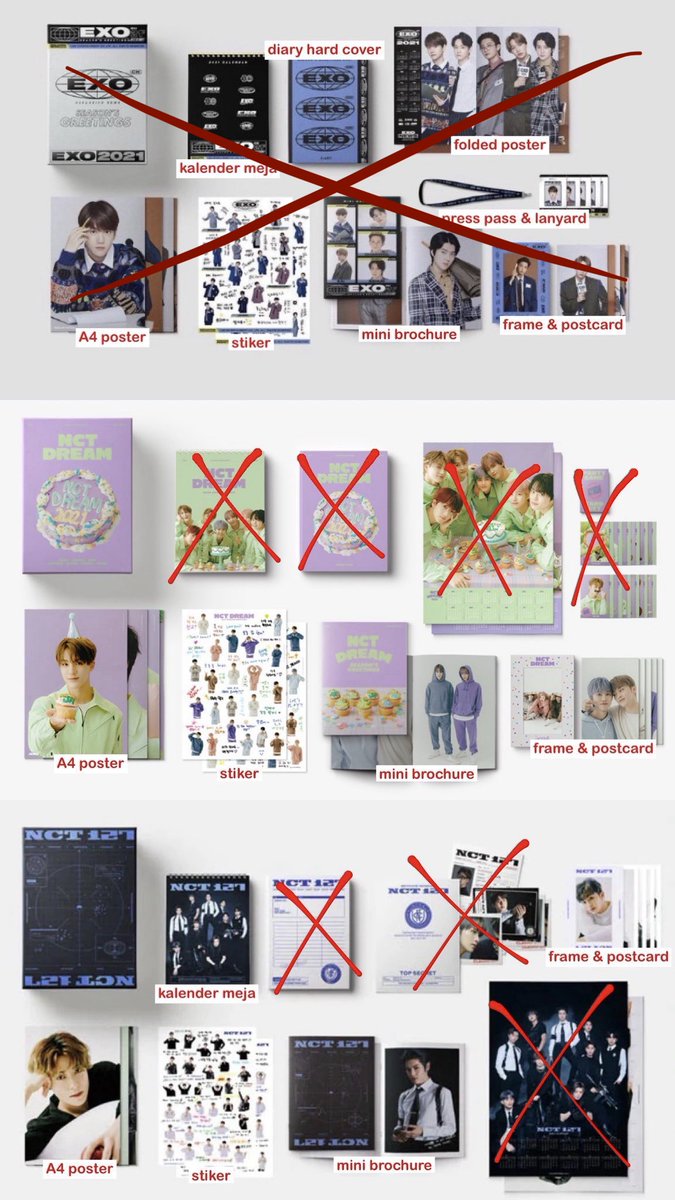 24hoursofody's tweet photo. WTS ALBUM, PHOTOCARD, SEASON GREETING’S EXO, NCT 127, NCT DREAM &amp; STRAY KIDS — START FROM 5.000‼️

TAKE ALL 550.000 

• Good condi &amp; 100% original (feel free buat check condi &amp; keaslian)
• Pengiriman melalui Shopee 

t. exohorizon, skz, murah, trusted https://t.co/SeW7ABalLh