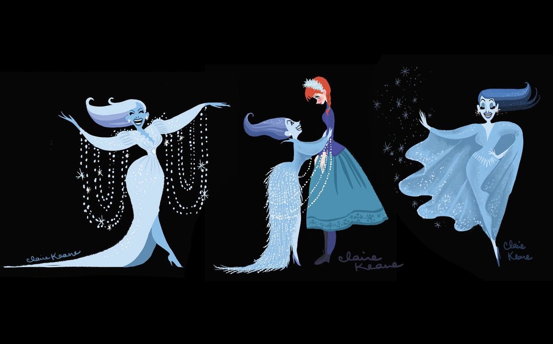 Dat3rdAccount97's tweet photo. That Diva of an evil ice queen seen at the end of the footage reminds me a lot of the early concepts for evil Elsa for Frozen 1 back when it was a more faithful adaptation of The Snow Queen https://t.co/vrdL35X8Ke