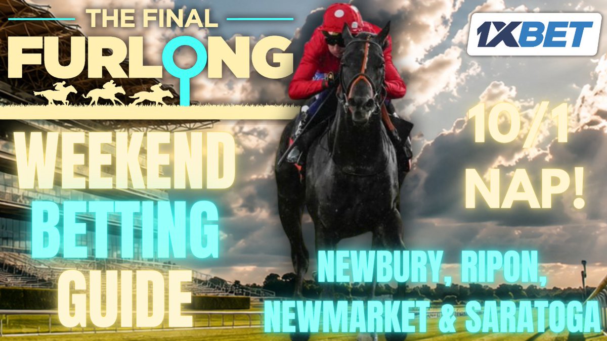 NewtsDailyLays's tweet photo. 🎧Weekend Betting Guide | Newbury, Newmarket, Ripon & Saratoga | 22/1, 10/1, 6/1 & 5/1 Best Bets 🏇

More podcast fun (and tips) this week as @RadioEmmet leads @FinalFurlongPod ship with crew members @Pmichaelracing @GeorgeFGorman @jaime_wrenn & @NewtsDailyLays in search of more best bets, winning NAP's and terrible bants (mainly from me) 🤣🤪😸! 

With the best of the action covered from @RiponRaces @NewburyRacing @NewmarketRace & @Saratoga1863 

All in assoc with @1xbet_ireland ........

Have a top weekend folks.....good luck! 😎

WATCH/LISTEN Here ⤵️⤵️
https://t.co/P9YIN9H7Xm