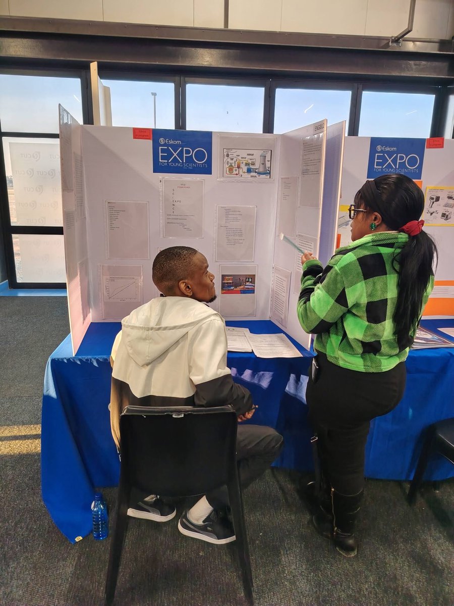 Exposcience's tweet photo. Pre-judging at the Eskom Expo Welkom Regional Science Fair!
Our young scientists’ projects are being assessed as the region prepares for the next stage of an exciting showcase of research, innovation and scientific thinking.
#DiscoverEskomExpo #EskomExpo #WelkomRegion #RegionalScienceFair #STEMEducation
