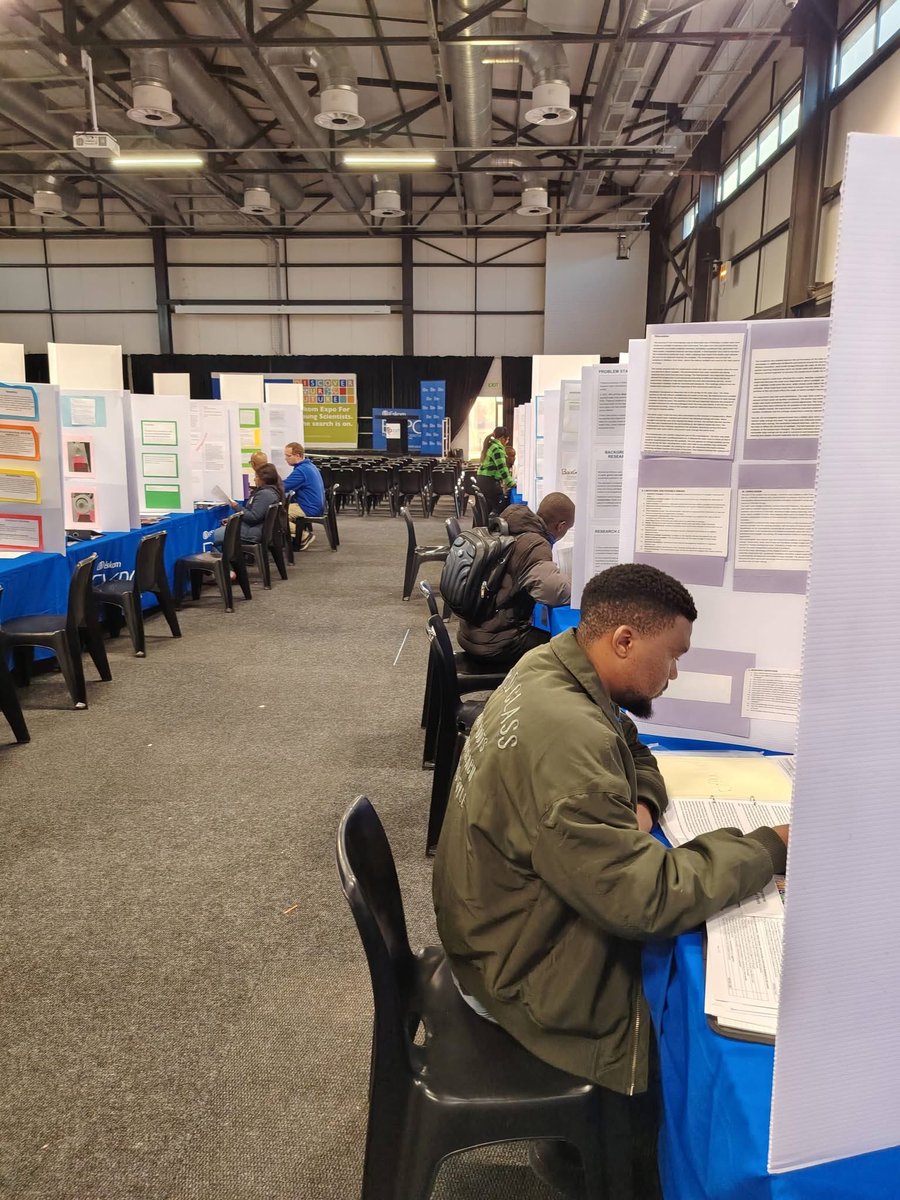 Exposcience's tweet photo. Pre-judging at the Eskom Expo Welkom Regional Science Fair!
Our young scientists’ projects are being assessed as the region prepares for the next stage of an exciting showcase of research, innovation and scientific thinking.
#DiscoverEskomExpo #EskomExpo #WelkomRegion #RegionalScienceFair #STEMEducation