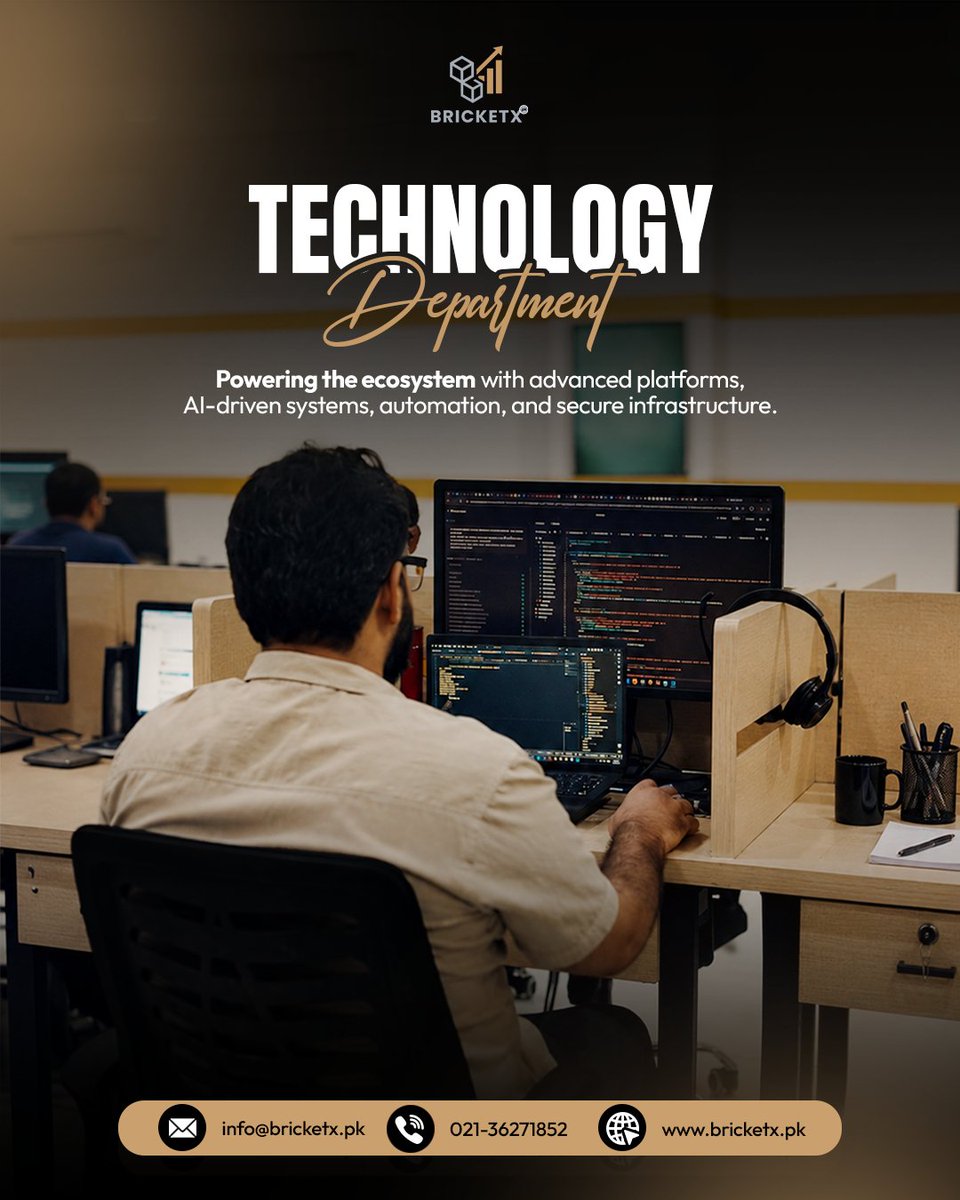 bricketxpk's tweet photo. Behind every seamless experience is a powerful technology ecosystem.

At BricketX PK, we build the platforms, automation, and secure infrastructure that keep our ecosystem connected and future-ready.

Innovation drives how we grow. https://t.co/fIKA5abfo8