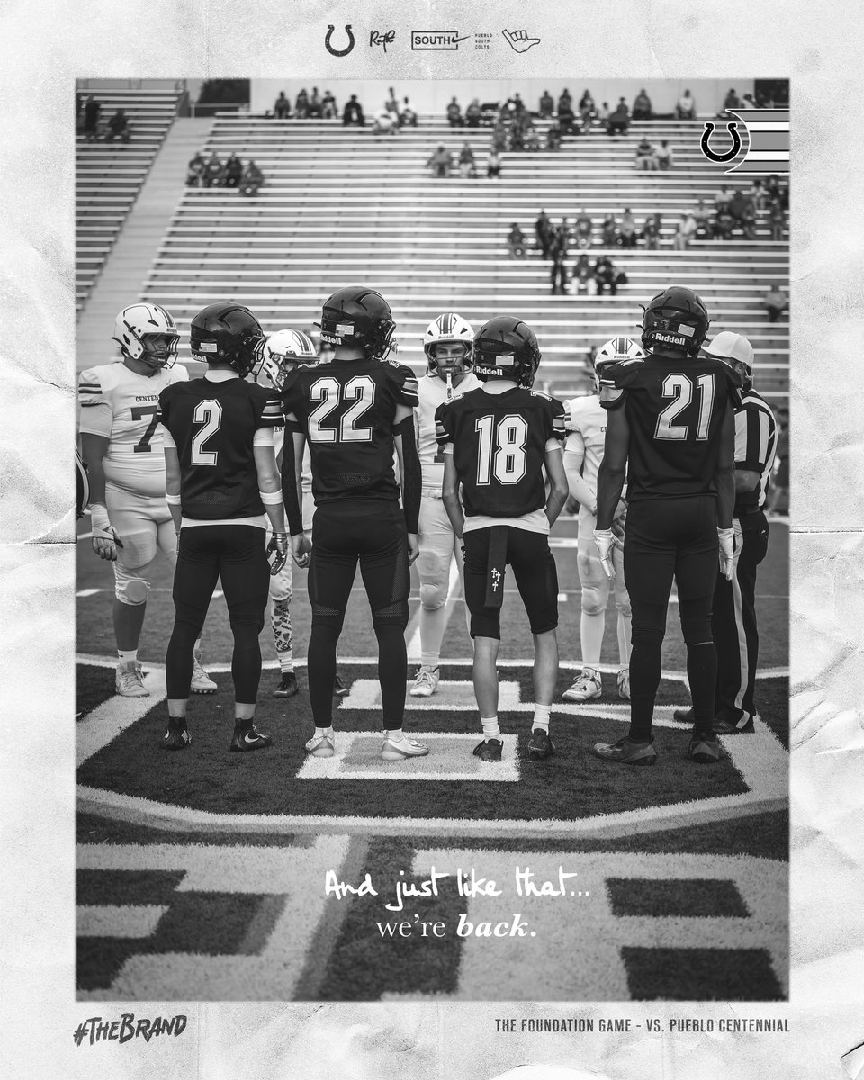 PuebloSouthFB's tweet photo. 𝐓𝐇𝐄 𝐆𝐎𝐀𝐋 𝐈𝐒 𝐓𝐇𝐄 𝐒𝐓𝐀𝐍𝐃𝐀𝐑𝐃. 

Over the course of this season, you’ll hear us use some pretty consistent verbiage. We will talk about the Standard, the Brand, the pursuit of Excellence. But it all comes down to one thing: love.

Our goal is to find things in this life that get us excited to serve others before ourselves, cultivate our community and to carry out every day caring more about the success of the guys standing next to you more than your own.

These coaches pour into the guys who then pour into each other and the energy becomes contagious. As this team begins to shape their buy in, the reality becomes the undeniable fact that the higher number on the scoreboard is simply a byproduct of the love they share with each other.

Welcome to 2026 Pueblo South Colt Football.

#COLTure | #COPreps | #TheBrand