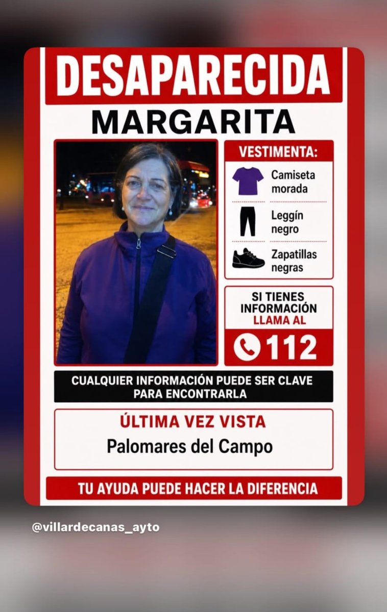 gemmalara2's tweet photo. Mujer desaparecida en Palomares del Campo,Cuenca ,España ,puede haber recorrido km, lleva 3 días sin aparecer tiene alzheimer y diabetes necesita su medicación
Porfavor difusión
@sosdesaparecido 
@rtvenoticias https://t.co/VQluOq96uj