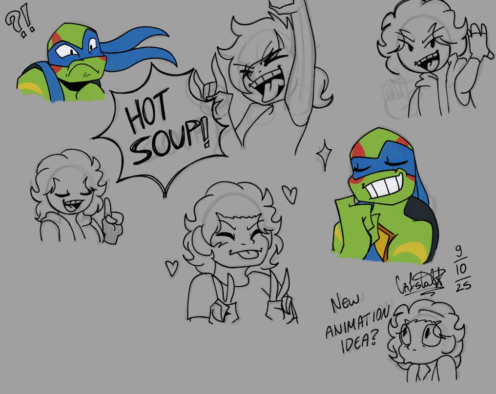 cr1staloff1cial's tweet photo. Old doodles of 2025💔
#digitalart #art #teenagemutantninjaturtles #SaveROTTMNT #SaveRiseoftheTMNT #UnpauseROTTMNT #UnpauseRiseoftheTMNT #SaveRiseofTMNT #RiseSeason3 #RiseTMNT
@Nickelodeon @ParamountPics @BrianRobbinsTV https://t.co/Iy5qjrJCzy