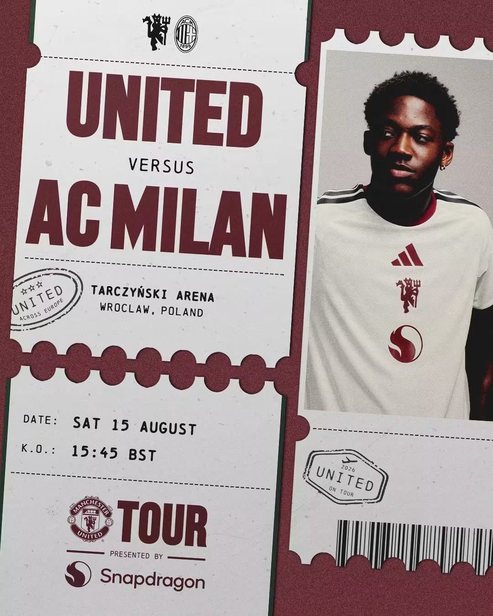 ManUtd_ID's tweet photo. Laga pramusim terakhir! 👊🔥

🆚 AC Milan
🗓️ Sabtu, 15 Agustus
⏰ 21.45 WIB https://t.co/DjZZXPXFsZ