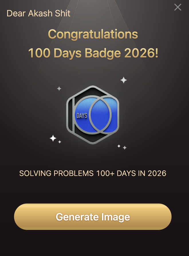 akash31_2004's tweet photo. 🔹DAY - 75 🚀
✅LC- 374
✅GFG- solve 2 question
✅Aptitude- solve 50 question on percentage
✅Web dev- work on a chatting application
#CodingJourney #DSA #Programming #PlacementPrep https://t.co/TCY2IEV4i5