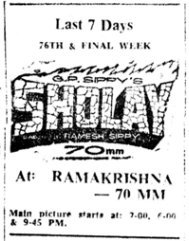 MoviesUpdatez's tweet photo. #51YearsOfSholay
Hyderabad, Ramakrishna70 532 days run.
Replaced With #AakhriGoli
(Note: Late Release in Hyd. Released on Oct 3,1975)
@SrBachchan @dreamgirlhema @aapkadharam #AmjadKhan @Javedakhtarjadu @rgsippy
A Film by #RameshSippy #Sholay https://t.co/5cXkwn43fz