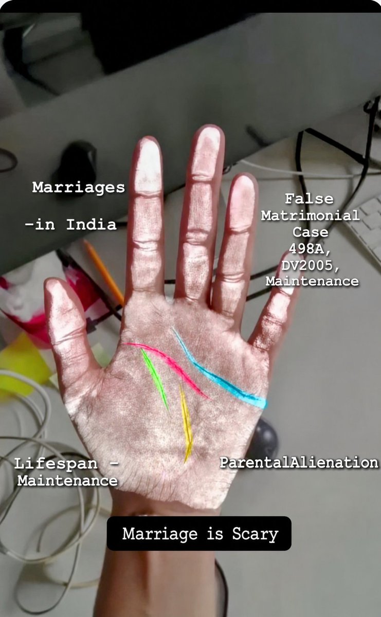 victory90148416's tweet photo. A man’s palm doesn’t lie.

Marriage in India can feel like a lifelong legal lottery. 💔

False cases. Parental alienation. Maintenance battles.

And still, he’s expected to stay silent &amp; suffer.

It’s not about men vs women. It’s about justice vs misuse of laws.

#स्वतंत्रता_दिवस https://t.co/P3UZLMjHbk