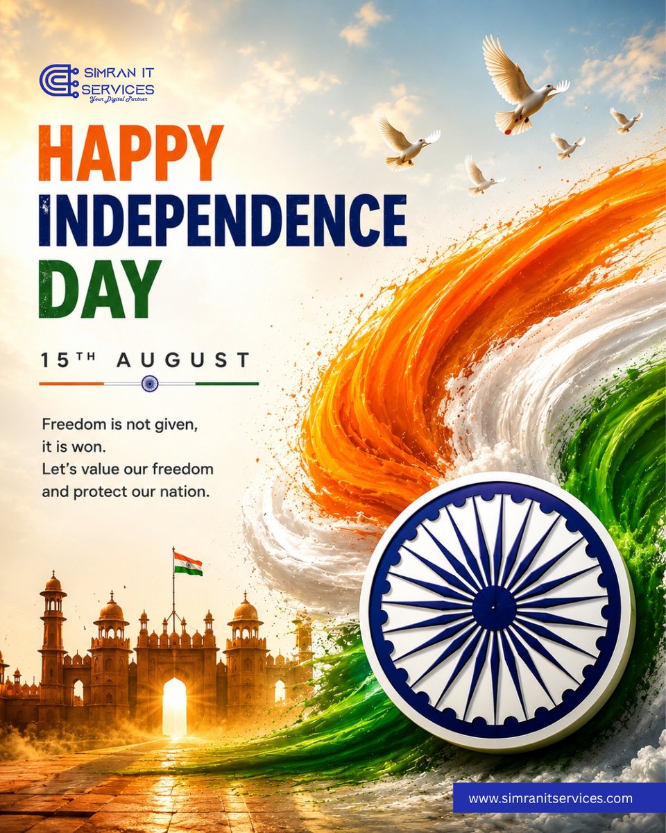 ServicesSimran's tweet photo. Happy Independence Day

Call us: +91 94187-22224 . . . .      

#webdevelopment #socialmediamarketing #development #hanumanjayanti https://t.co/3PvuPhPLoQ