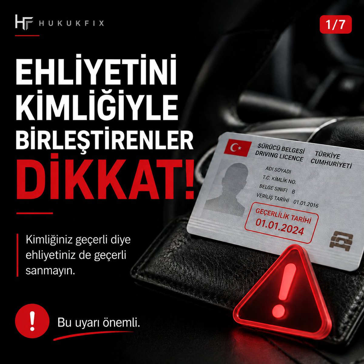 hukukfix's tweet photo. Tanıtım | HukukFix Yazılım ve Teknoloji A.Ş. — Emsal kararlar @HukukFix üzerinden araştırılmıştır.
Ahmet amca kırmızı ışıkta duramad�� ve önündeki Porsche’a arkadan çarptı. Hasar ciddi… Ancak dosyada daha büyük bir sorun ortaya çıktı: Ehliyetinin geçerlilik süresi dolmuştu.

Bu durum, sigorta hukuku bakımından yalnızca “ehliyeti yenilemeyi unutmak” olarak görülmeyebiliyor. Geçerliliği sona ermiş sürücü belgesi, gerekli ehliyete sahip olmama kapsamında değerlendirilebiliyor.

Nitekim İstanbul Anadolu 2. Asliye Ticaret Mahkemesi, süresi kaza tarihinden önce dolan ehliyeti rücu sebebi kabul etti.
E. 2025/47 �� K. 2026/430
Gaziantep BAM 17. Hukuk Dairesi de “bu yalnızca idari para cezası gerektirir” yaklaşımını kabul etmedi; geçerliliğini yitirmiş sürücü belgesinin ZMSS kapsamında rücu sebebi olabileceğini vurguladı.
E. 2024/214 – K. 2025/1178

Peki Porsche’un hasarı ne olacak?
Trafik sigortası zarar gören üçüncü kişiyi korur ve hasarı poliçe kapsamında öder. Ancak koşulları oluştuğunda sigorta şirketi yaptığı ödemeyi kendi sigortalısından/işletenden geri isteyebilir.

Üstelik araç size ait olup direksiyonda başka biri varsa da konu kapanmıyor. Ankara Batı 2. Asliye Ticaret Mahkemesi, işletenin aracı teslim ettiği kişinin ehliyet geçerliliğini denetleme yükümlülüğünü de değerlendirmiştir.
E. 2025/932 – K. 2026/271

Bir lüks araca verilen yüz binlerce liralık hasarı düşünün. Bir ehliyet tarihi, çok ciddi bir rücu dosyasına dönüşebilir.

Özellikle ehliyetini kimlik kartıyla birleştirenler dikkat:
Kimliğinizin geçerli olması, ehliyetinizin de geçerli olduğu anlamına gelmez.
e-Devlet → Sürücü Belgesi Bilgileri Sorgulama → Geçerlilik Bitiş Tarihi

Bugün kontrol etmek 30 saniye. Sonradan doğabilecek maliyet ise çok daha ağır olabilir.

Kararlar HukukFix Avukat Asistanı üzerinden temin edilmiştir.