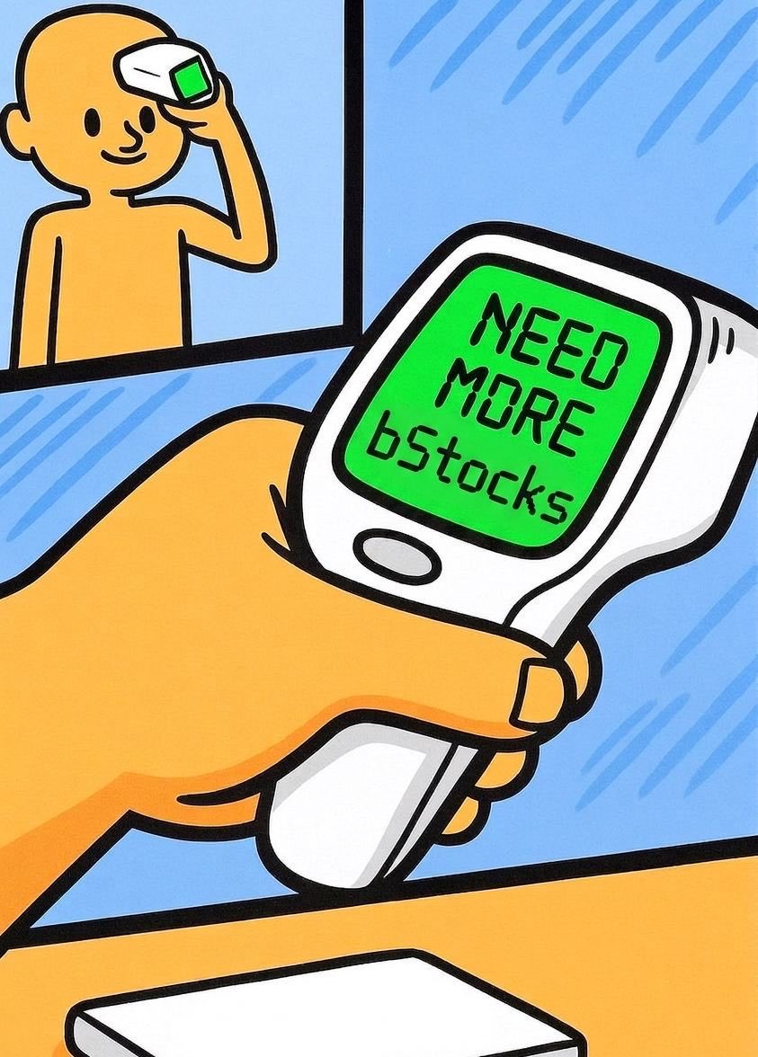 flapdotsh's tweet photo. Suffering from a severe case of bStocks🥶 https://t.co/e3r57oymLD