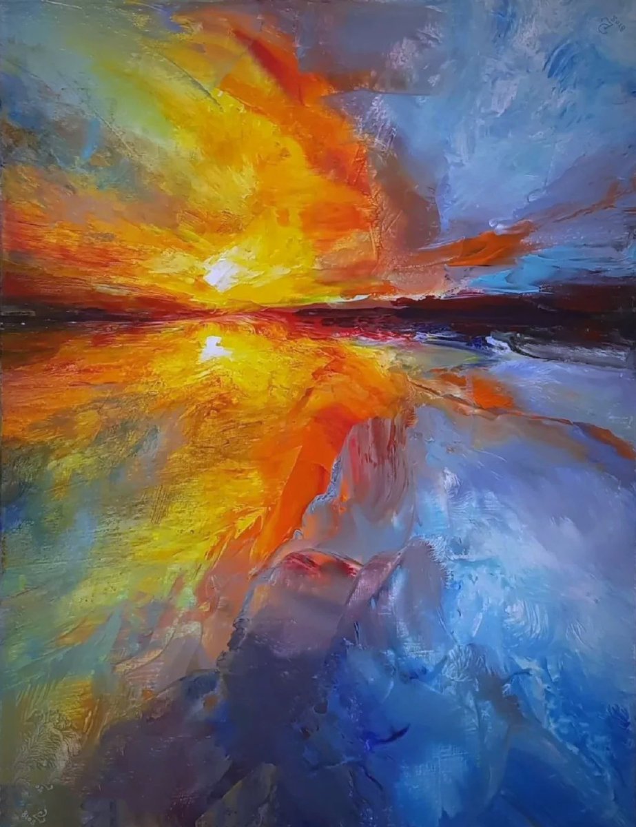 RayonaAlexande1's tweet photo. Step into a sun-dappled atelier where color dances across canvas—let abstract art stir your mind this weekend. https://t.co/GDTzxrDxt4