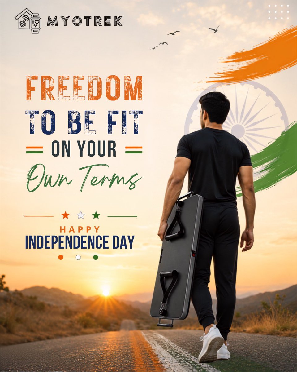 myotrek's tweet photo. Freedom is having the choice to stay fit on your own terms. 🇮🇳

This Independence Day, celebrate the freedom to choose your own way to move, train, and stay strong.

#IndependenceDay
#india https://t.co/UXtU4rXje7