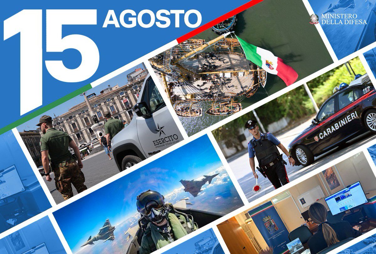 MinisteroDifesa's tweet photo. 🇮🇹 Buon Ferragosto dalla #Difesa.
Ogni giorno, al vostro fianco, al servizio del Paese. https://t.co/aGQmWSRkvR