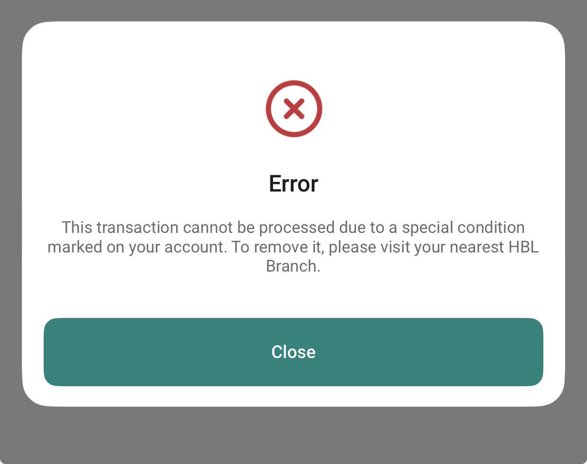 ZatSyed's tweet photo. @HBLCare so been asked to tell my issue here. Unable to do any transactions. I reside abroad. How can I visit a local branch? https://t.co/hRVVmYPIHp
