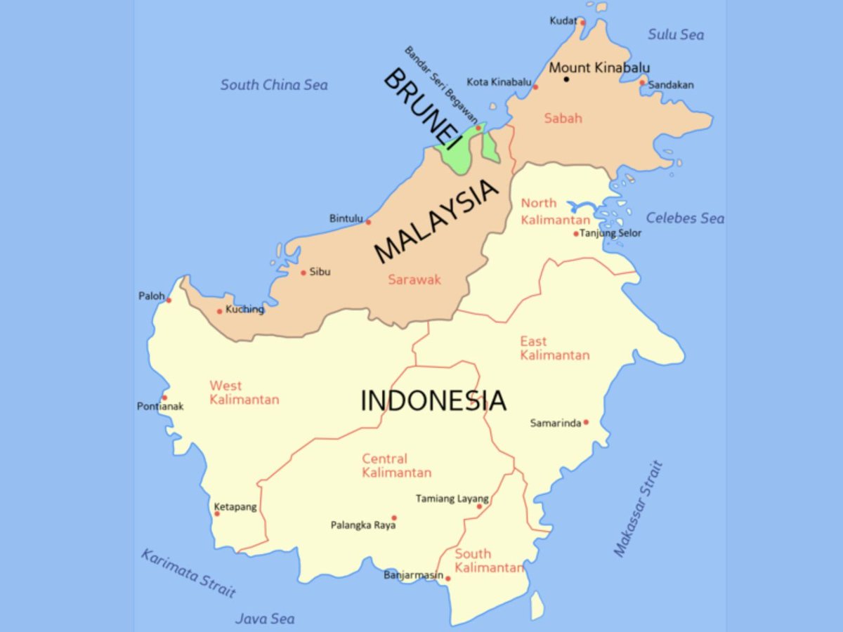 562side's tweet photo. pasak besi di korea diibaratkan sebagai “rubah yang menggigit punggung harimau” karena memecah korea menjadi dua bagian (selatan dan utara)

kl di indonesia sendiri bisa diibaratkan sebagai “rubah yang menggigit sayap burung enggang” karena memecah pulau borneo menjadi beberapa bagian (indonesia, malaysia, brunei)

berdasarkan video dari hao family itu ada beberapa pasak di pulau kalimantan yaitu kalimantan utara dan kalimantan barat, keduanya sama-sama menjadi perbatasan antara indo dan malay