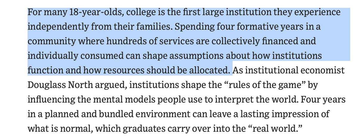 jeffreytucker's tweet photo. This is such an excellent point – never thought of it before – and consider that most of these students enter college without having experienced remunerative work. https://t.co/VoJSpH0I4h https://t.co/UxoFKXSfZq