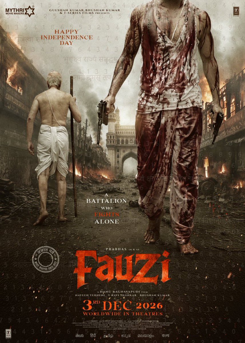 Its_CineHub's tweet photo. This CUTOUT from #Fauzi 💥🥁

The NEW POSTER from #Prabhas 's MEGA SPECTACLE Fauzi is OUT NOW ✅ https://t.co/SHJLluXMEs