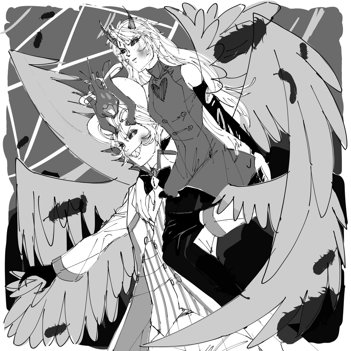 akymdesign's tweet photo. 超ラフなファンアート。

#ハズビンホテル https://t.co/5yHasFltSu