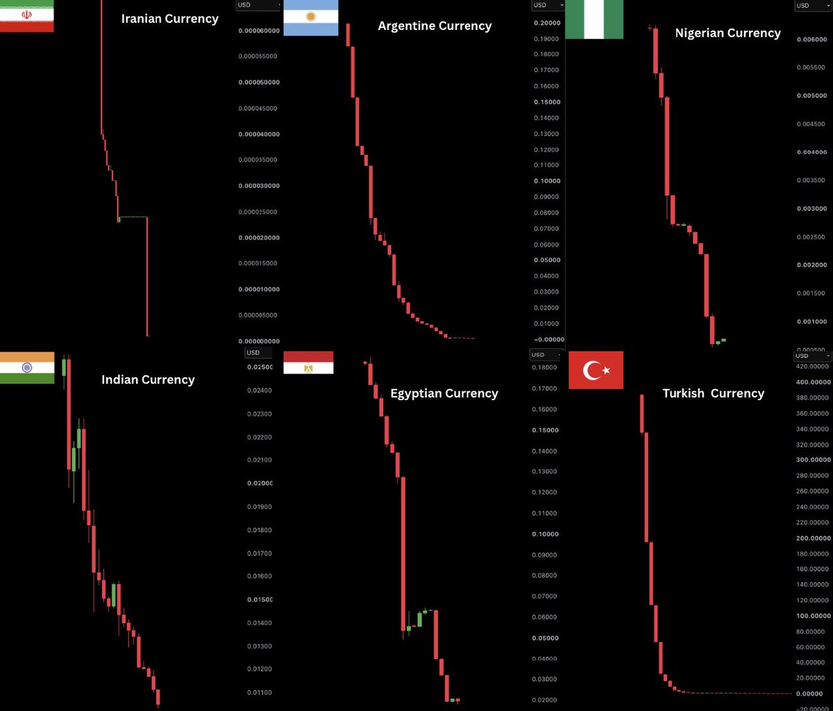 AshCrypto's tweet photo. Government: Bitcoin is a scam   

Meanwhile, their currencies.... https://t.co/lZGHnlkJw1