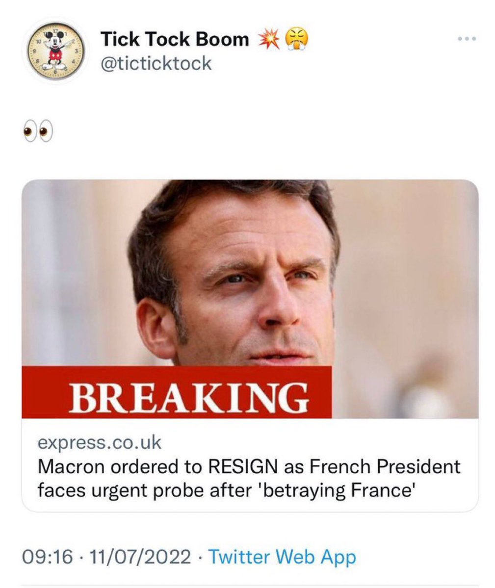 PastorBobJ67896's tweet photo. Macron has been ordered to resign.

They are Falling like Domino’s🔥 https://t.co/ymkB4Euh7D